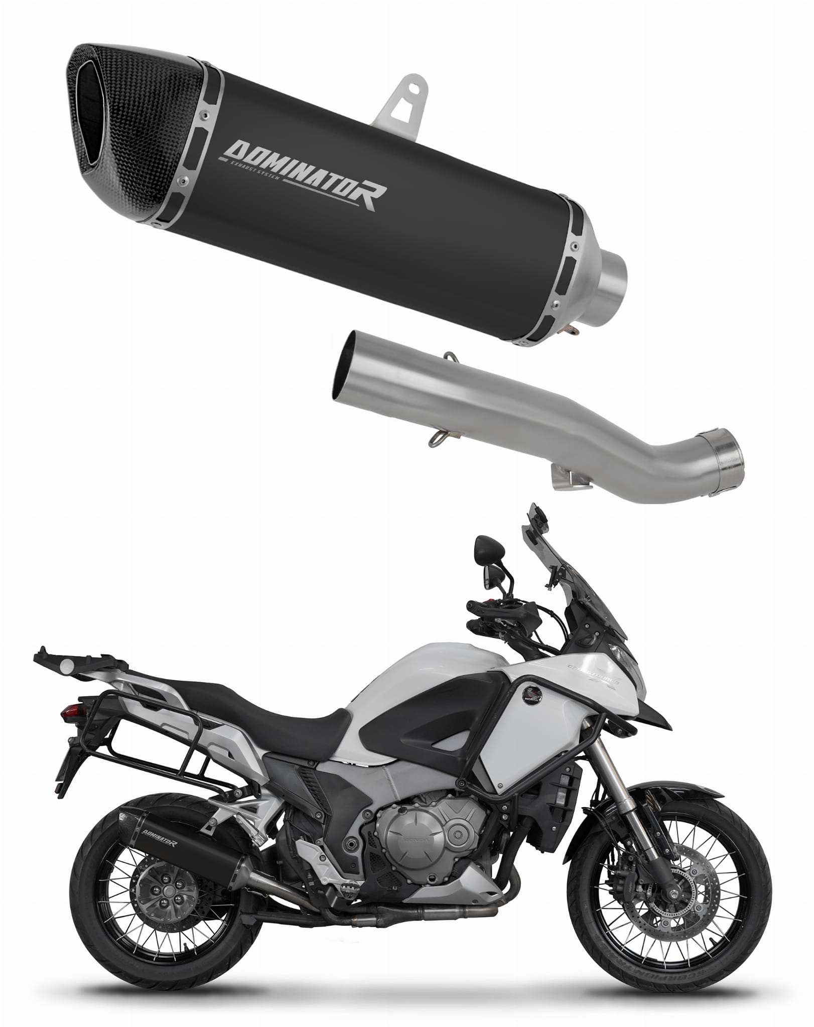 Honda VFR 1200X Crosstourer 2012 – 2020 Exhaust Silencer Muffler HP6 BLACK + dB killer