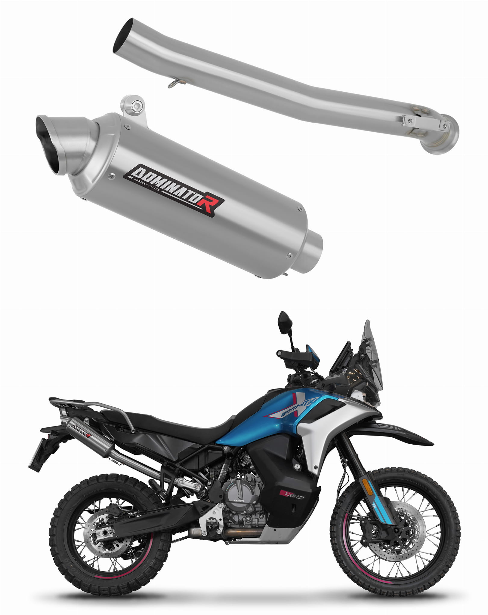 CF MOTO 800 MT-X 2025 Exhaust Silencer Muffler GPF + dB killer