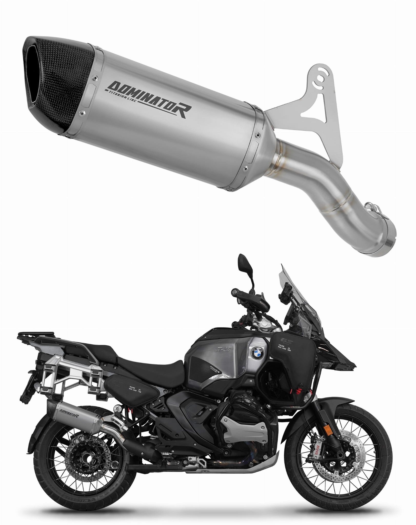 BMW R1300GS Adventure 2024 – 2025 Exhaust Silencer Muffler Titanium HP6 + dB killer