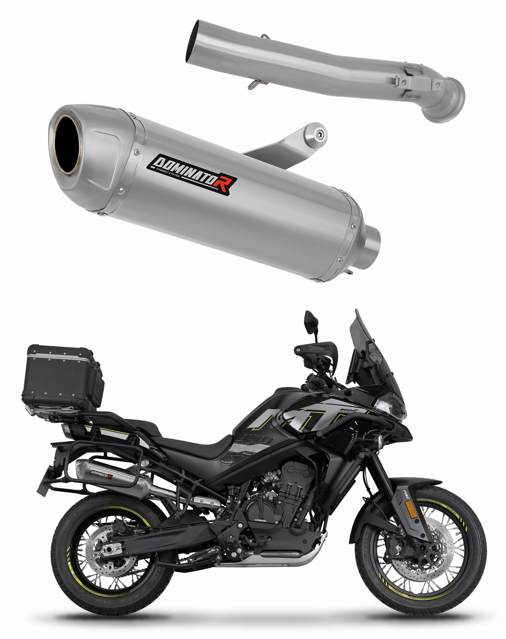 CF MOTO 800 MT 2022 – 2025 Explore / Sport / Touring Exhaust Silencer Muffler S6 + dB killer